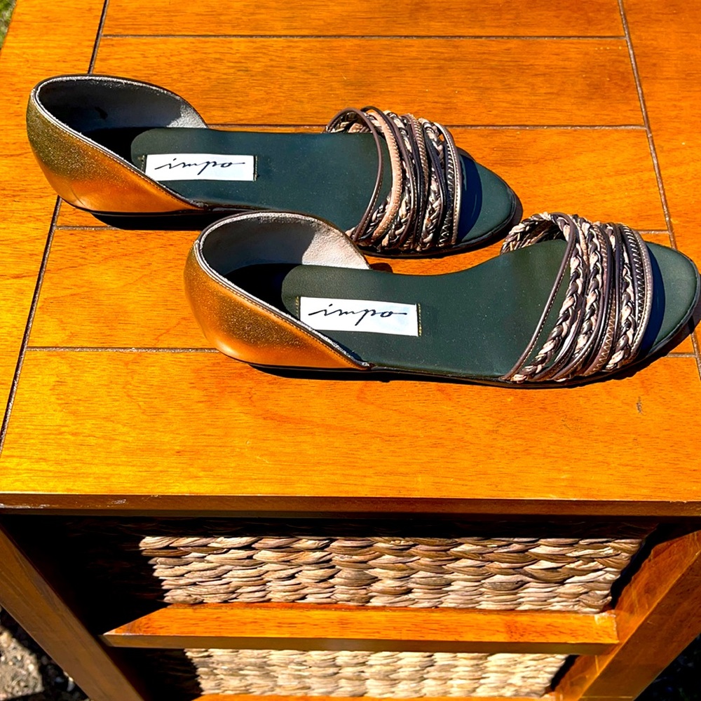 Impo Brown & Metallic Flats